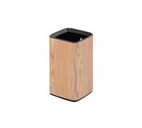 CAOJLjiaxiang-2012 Cubo de basura de acero inoxidable con parte superior abierta, adecuado para el hogar, cocina, oficina, papelera (color madera original)