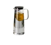 CAOJLjiaxiang-2012 Jarra Jarra de Agua de Vidrio de 1,35 l/1,8 l con Tapa y asa Jarra de Agua for refrigerador Jarra for té Helado y café Utensilios for Servir Bebidas Jarra de Agua(Grey,Small)