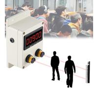 CAOJS Contador De Tráfico Inteligente, Contador De Personas para Comercios con 2 Sensores, Cuenta De -19999 a 99999 Y Distancia De Detección del Reflector De 2 M, Memoria De Apagado Y Conteo Preciso