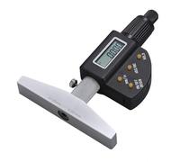 CAOJS Electronic Depth Micrometer, Micrometer Screw Micrometer with Digital Display & Precision ≤±0.004, 0-25mm 0.001MM Micrometer Measuring for Accurate Measurement of Hole Depth and Step Size