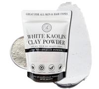 Caolín Blanco Clay 2 lb Powder, 100% natural for making DIY spa lod mask for face/facial, cabello, cuerpo, jabón, desodorante, bomba de baño, setting makeup, lotion and gardening by Bare Essentials