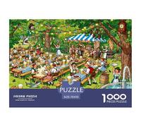 Caos en el Jardín de Cerveza Alemán Puzzle De Madera Impermeable Puzzles De 1000 Piezas Regalos para Adultos Desafiante Y Estimulante Rompecabezas Juegos Educativos
