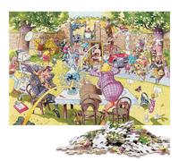 Caos en el Jardín Puzzles para Adultos 500 Piezas para Decoración del Hogar Educational Game Cumpleaños Juego De Rompecabezas Stress Relief 500pcs (52x38cm)