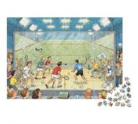 Caos en el Partido de Squash Puzzle De Madera Impermeable Puzzles De 1000 Piezas Regalos para Adultos Imposible Rompecabezas Decoración del Hogar