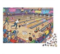 Caos en la Liga del callejón de Bolos Puzzle De Madera Impermeable DIY Puzzles De 1000 Piezas Regalos para Adultos Imposible Rompecabezas Juegos Educativos