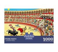 Caos en la Plaza de Toros Puzzle De Madera Impermeable Puzzles De 1000 Piezas para Adultos Colorido Rompecabezas Juegos Educativos