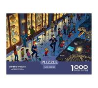 Caos en la Visita Nocturna al Museo Puzzle De Madera Impermeable Puzzles De 1000 Piezas para Adultos Desafiante Y Estimulante Rompecabezas para Juegos Desafiantes