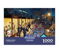 Caos en la Visita Nocturna al Museo Puzzle De Madera Impermeable Puzzles De 1000 Piezas para Adultos Imposible Rompecabezas Juegos Educativos