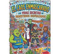 Caos Enmascarado: Las Vidas Secretas de los Monstruos Disfrazados: Un divertido libro para colorear de Halloween con más de 30 monstruos escondidos ... y sorpresas para descubrir, ideal para niños.