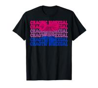 Caótico Bisexual Funny Bi Pride Flag LGBTQ Coquette Bow Camiseta