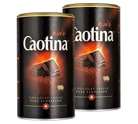 Caotina noir, Cacao en Polvo de Chocolate Oscuro Suizo, Bebida Caliente de Chocolate, Pack Doble, 2 x 500 g