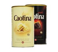 Caotina Original chocolate box noir + blanc, Chocolate a la taza Caotina, cacao en polvo con el mejor chocolate suizo, paquete de 2, (2x500g)