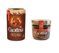 Caotina Original Drinking Chocolate Powder (1x 200g) y Caotina Original Chocolate Cream Crema (1x300g)