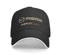 CAOXINZI Gorra de BéIsbol Personalizada para Mazda MX5 2015+, Gorra para Deporte Ajustable, Gorros de Béisbol Transpirable para Mujer y Hombre,Black