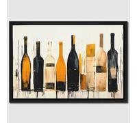 CAOXTART Cuadro abstracto de botella de vino, arte mural, pósteres e impresiones para decoración de bares, arte del vino, obra de camarero (50 x 70 cm/sin marco)