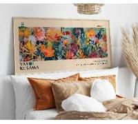 CAOXTART Cuadro sobre lienzo de Yayoi Kusama: Póster abstracto japonés, cuadro panorámico moderno para la decoración del hogar en la sala de estar (70x140cm/sin marco)