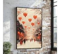 CAOXTART Cuadro Sueño de Peces sobre lienzo, póster y láminas surrealistas de peces, lámina artística para pared, diseño submarino en lienzo, obra de arte decorativa (70x100cm/Sin marco)