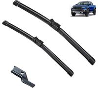 CaoYH Coche Escobilla Limpiaparabrisas para Ford Ranger 2016-2023 Juego de Parabrisas Escobillas Parabrisas Ventana Cepillo de Lluvia