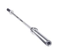 CAP Barbell Barra olímpica de 7 pies, 45 libras, diámetro de agarre de 28 mm, bujes de bronce, cromo - nueva versión (OBIS-85C)