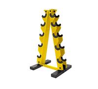 CAP Barbell Bastidor de pesas con mancuernas A-Frame, amarillo