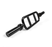 CAP Barra de tríceps olímpica sólida de 2 pulgadas, sin collares, negro (nueva versión)