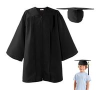 Cap y bata 2025, Cape de graduación y vestido 2025 - Bata de graduación cómodo Tassel Juego para niños - Disfraz de posgrado elegante 2025, Uniformes establece ropa de rendimiento para la escuela prim