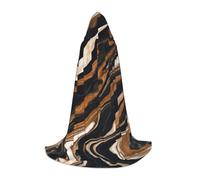 Capa con capucha abstracta con estampado de piedra de mármol para Halloween, capa de longitud completa con capucha para hombres y mujeres para carnaval