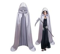 Capa con capucha - Batas de cosplay de Halloween, capa de disfraz, juego de rol medieval, teatro, evento, vampiro, disfraz de cosplay para hombres y mujeres