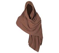 Capa con capucha, bufanda de chal Halloween Renaissance Chaman Buff Scarf Cowl para hombres, mujeres vikingos de capas con capucha pospocalíptica para el mago de cosplay, Ranger (marrón oscuro), bufa