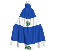 Capa con capucha de El Salvador para adultos, disfraz universal de juego de rol, bata para cosplay, perfecta para Halloween, Pascua, carnaval