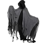 Capa con Capucha de Halloween, Bata de Fantasma Desgastada y Espeluznante para Adultos, Disfraz de Segador