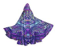 Capa con capucha de Halloween con mano psicodélica sosteniendo el tercer ojo lleno de amor. Capas para adultos, hombres y mujeres. Artículos para fiestas de cosplay. Ropa de vestir. Regalos. Disfra