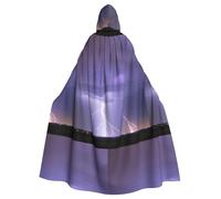 Capa con capucha de Halloween de tormenta eléctrica con capucha extragrande, perfecta para cosplay, mascaradas, fiestas y disfraces.