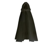 Capa con capucha de hechizante, capa larga de fantasma para actuaciones teatrales, disfraz de tul transparente perfecto para Halloween, bailes y eventos de máscaras, imprescindible para
