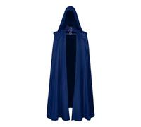 Capa con Capucha Disfraz de Mago Medieval Vintage | Capa de capa de muerte de mago con capucha gótica de Halloween Unisex(Blue,XXL)