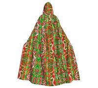 Capa con capucha estampada de Feliz Navidad con capa de bruja para Halloween, Navidad, suministros de fiesta