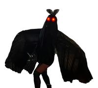 Capa con Capucha Negra - Long Cape | Capa con Capucha | Disfraz de poliéster Unisex para Halloween Cosplay, Masquerade, Hounted House, Night Party o Horror Event Use
