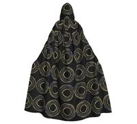 Capa con capucha para adultos de Halloween, YYHHAOFA Endless Things to think about Pattern Super Large Hooded Layer with Bow Tie