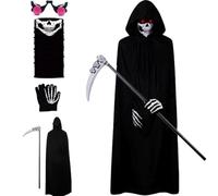 Capa Con Capucha Para Niños 5 piezas juego de roles Halloween disfraz y