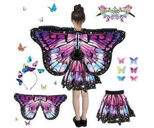 Capa de Alas de Mariposa,Alas de Mariposa Niña,Disfraz de Alas de Mariposa,Alas Mariposa Disfraz,Capa Mariposa Niña,Capa Niño Disfraz Mariposa,pour Carnaval,Carnaval,Soirée à Thème