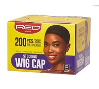 CAPA DE ALMACENAMIENTO ROJO, 200 PIEZAS Caja a granel asegura su cabello, larga duración, permanece en su lugar, ligero, ligero, transpirable, peluca cómoda (negro)