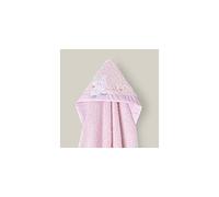 Capa de baño para bebés · CORAZÓN AMOROSO en rosa · 1x1 m · 100% ALGODÓN