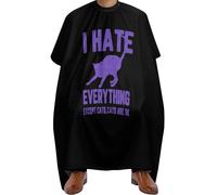 Capa De Barbero Odio Todo Excepto Los Gatos. Fácil De Limpiar Salón Delantal De Peluquero Profesional Bata Para Barberías Para Corte De Pelo Hogar Casa