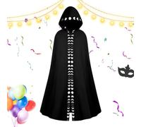 Capa de bruja - Capa de disfraz de cosplay unisex capa de Halloween - Capa larga reutilizable de longitud completa para actuaciones en escenario, juegos de rol