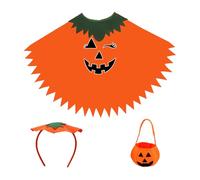 Capa de calabaza, trajes de disfraz para adultos, disfraz de Halloween que brilla en la oscuridad, capa de cosplay con sombrero y bolsa, traje de juego de rol para fiesta de máscaras, conciertos y