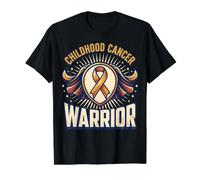 Capa de Cinta Dorada para concientización sobre el cáncer Infantil Camiseta gráfica económica, Hombre, Negro, XL
