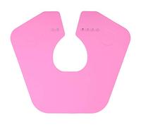 Capa de corte de pelo de silicona para barbero, protector de envoltura para el cuello, almohadilla de peluquería, capa para teñir el cabello, capa para peluquero, estilista, teñido(Rosado)