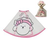 Capa de corte de pelo para perro, impermeable, patrón de dibujos animados, delantal de corte de pelo | Chaqueta protectora mate transparente para perros que protege los ojos, las orejas, el pelo y