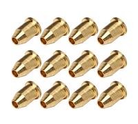 Capa de Cuerda de Férulas de Guitarra de Hierro de 12 Pcs, Montaje de Hebilla a Través del Cuerpo, Piezas de Instrumentos Musicales Esenciales para la Gestión de Cuerdas (Oro)