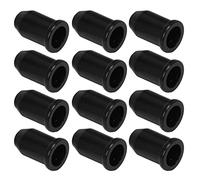 Capa de Cuerda de Férulas de Guitarra de Hierro de 12 Pcs, Montaje de Hebilla a Través del Cuerpo, Piezas de Instrumentos Musicales Esenciales para la Gestión de Cuerdas (Negro)